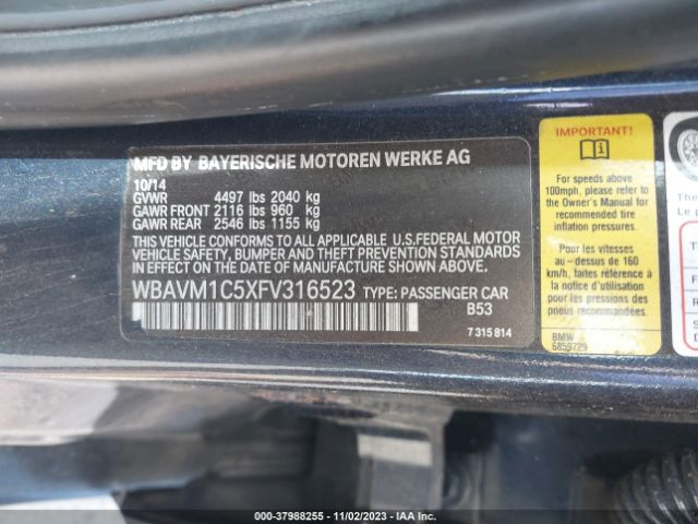 Photo 8 VIN: WBAVM1C5XFV316523 - BMW X1 