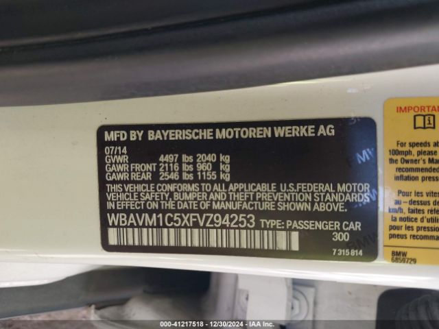 Photo 8 VIN: WBAVM1C5XFVZ94253 - BMW X1 