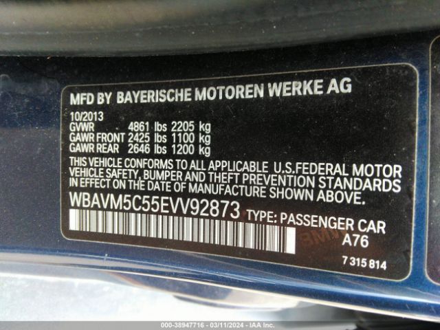 Photo 8 VIN: WBAVM5C55EVV92873 - BMW X1 