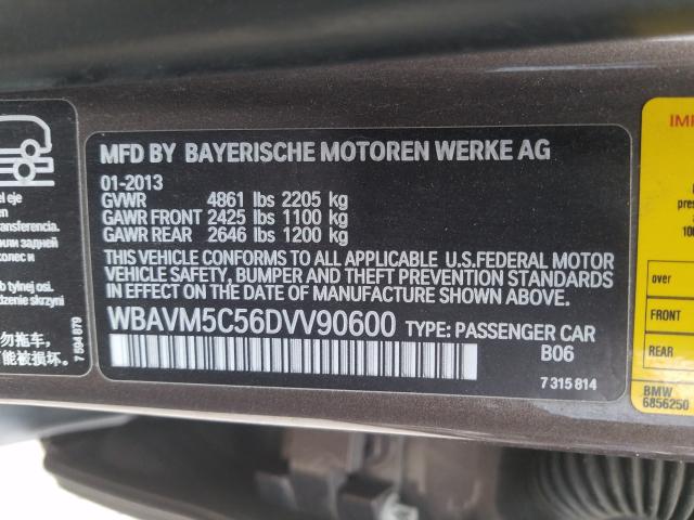 Photo 9 VIN: WBAVM5C56DVV90600 - BMW X1 XDRIVE3 