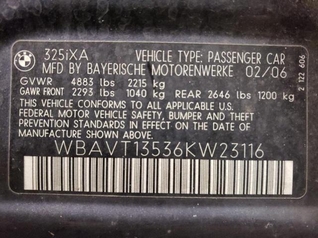 Photo 12 VIN: WBAVT13536KW23116 - BMW 3 SERIES 