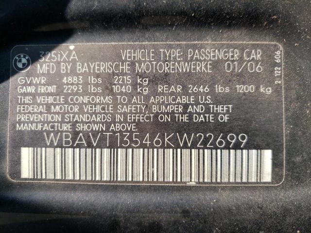 Photo 11 VIN: WBAVT13546KW22699 - BMW 325 XIT 