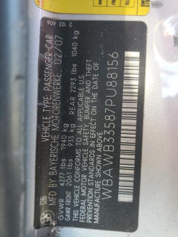 Photo 11 VIN: WBAWB33587PU88156 - BMW 328 I 