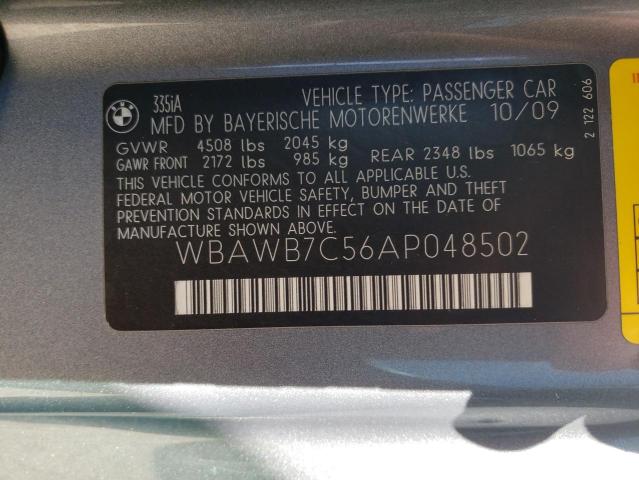 Photo 9 VIN: WBAWB7C56AP048502 - BMW 335 I 