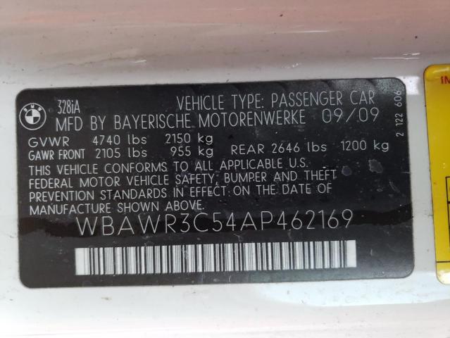 Photo 9 VIN: WBAWR3C54AP462169 - BMW 328 I SULE 