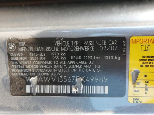 Photo 12 VIN: WBAWV13567PK49989 - BMW 328 I SULE 