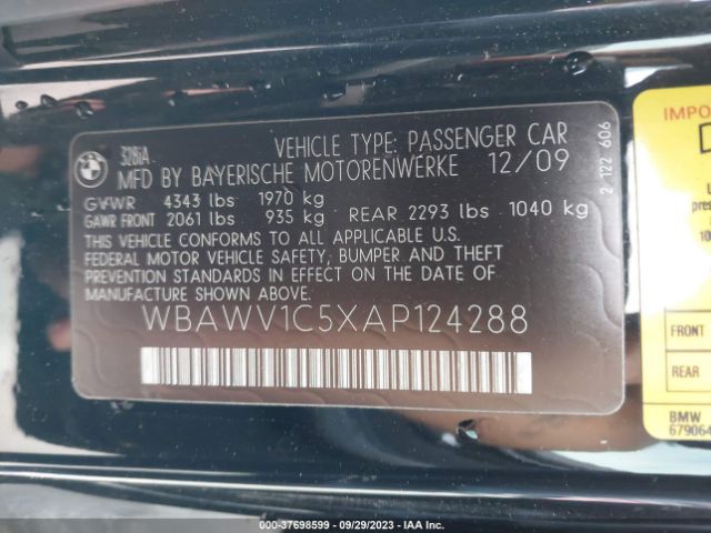 Photo 8 VIN: WBAWV1C5XAP124288 - BMW 328I 