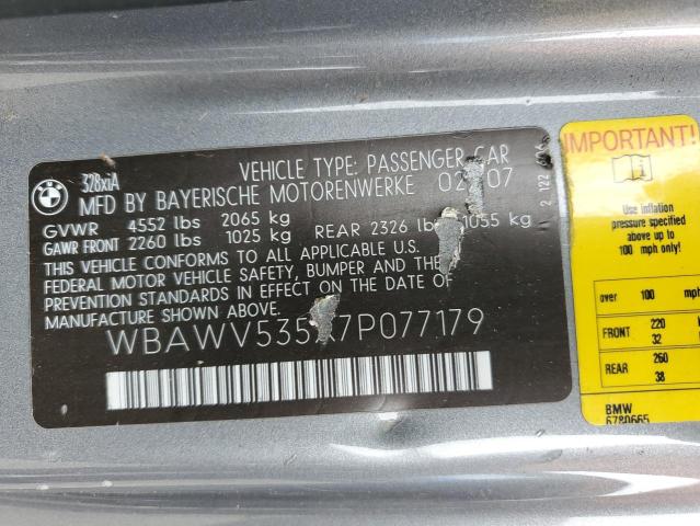 Photo 11 VIN: WBAWV535X7P077179 - BMW 3 SERIES 