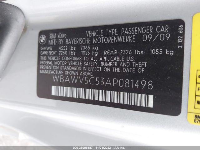 Photo 8 VIN: WBAWV5C53AP081498 - BMW 328 