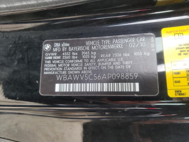 Photo 9 VIN: WBAWV5C56AP098859 - BMW 328 XI SUL 