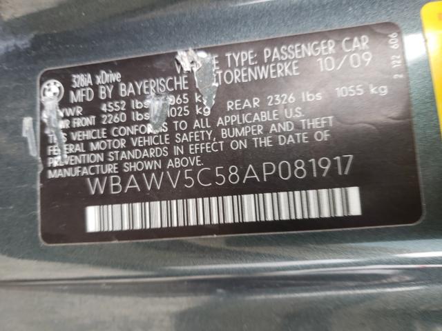 Photo 9 VIN: WBAWV5C58AP081917 - BMW 328 XI SUL 