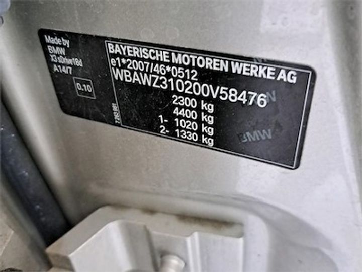 Photo 11 VIN: WBAWZ310200V58476 - BMW X3 DIESEL - 2014 