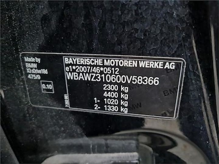 Photo 11 VIN: WBAWZ310600V58366 - BMW X3 DIESEL - 2014 