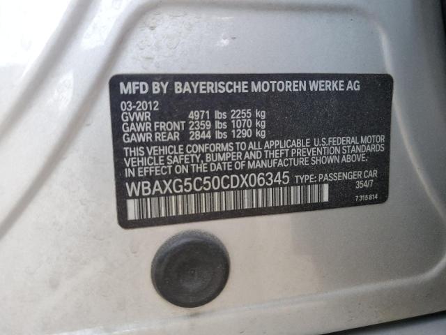 Photo 11 VIN: WBAXG5C50CDX06345 - BMW 528 I 