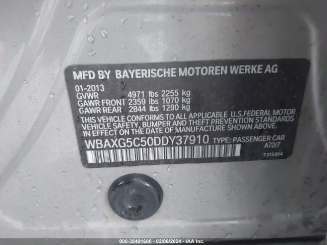 Photo 8 VIN: WBAXG5C50DDY37910 - BMW 528I 