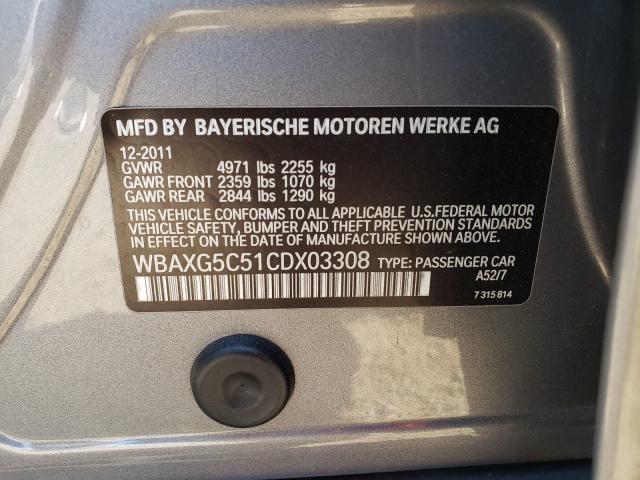 Photo 9 VIN: WBAXG5C51CDX03308 - BMW 528 I 