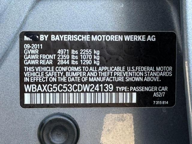 Photo 9 VIN: WBAXG5C53CDW24139 - BMW 5 SERIES 