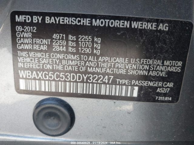 Photo 8 VIN: WBAXG5C53DDY32247 - BMW 528I 