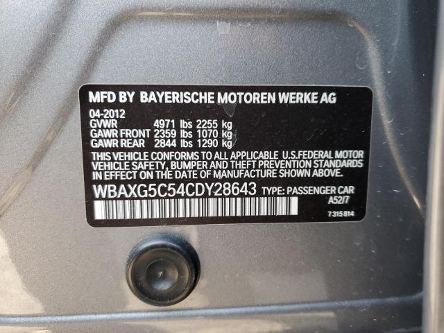 Photo 12 VIN: WBAXG5C54CDY28643 - BMW 5 SERIES 