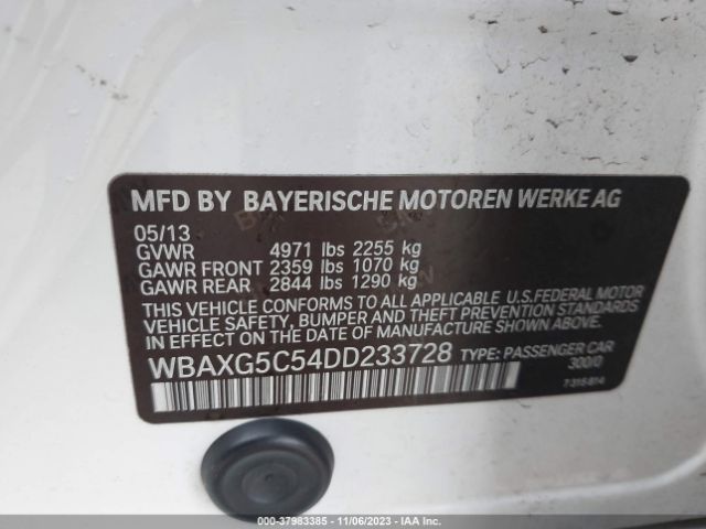 Photo 8 VIN: WBAXG5C54DD233728 - BMW 528I 