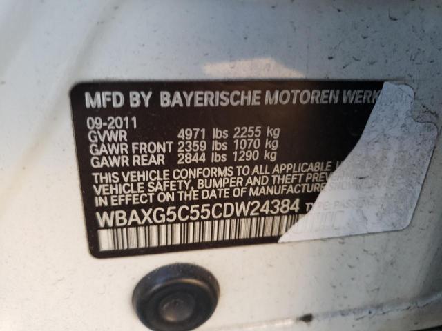 Photo 11 VIN: WBAXG5C55CDW24384 - BMW 5 SERIES 