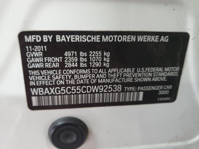 Photo 11 VIN: WBAXG5C55CDW92538 - BMW 5 SERIES 