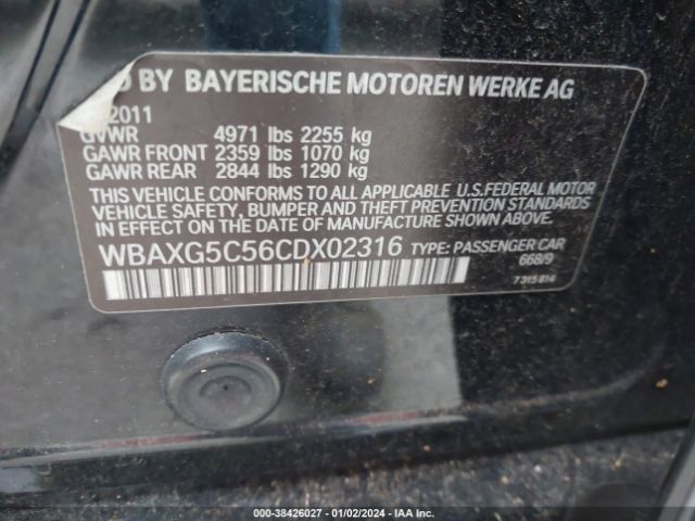 Photo 8 VIN: WBAXG5C56CDX02316 - BMW 528I 