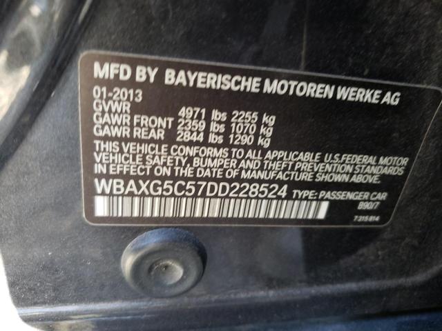 Photo 11 VIN: WBAXG5C57DD228524 - BMW 5 SERIES 