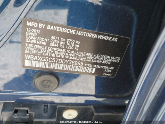 Photo 8 VIN: WBAXG5C57DDY36995 - BMW 5 SERIES 