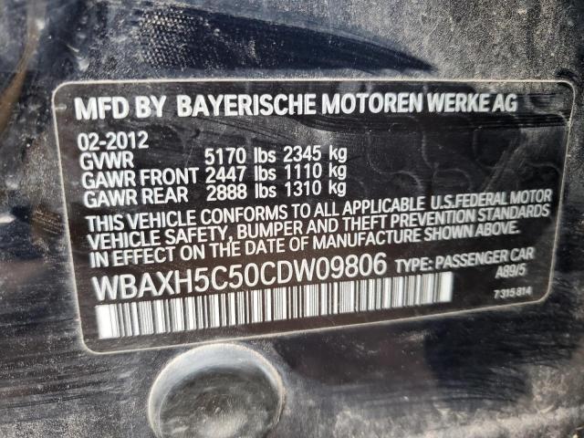 Photo 12 VIN: WBAXH5C50CDW09806 - BMW 5 SERIES 