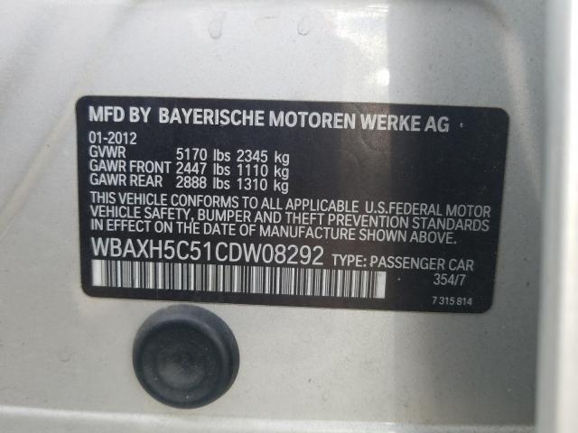 Photo 9 VIN: WBAXH5C51CDW08292 - BMW 528 XI 