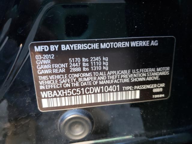 Photo 9 VIN: WBAXH5C51CDW10401 - BMW 528XI 