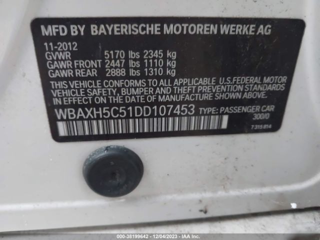 Photo 8 VIN: WBAXH5C51DD107453 - BMW 528 