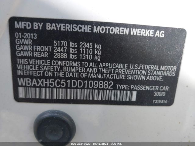 Photo 8 VIN: WBAXH5C51DD109882 - BMW 528I 