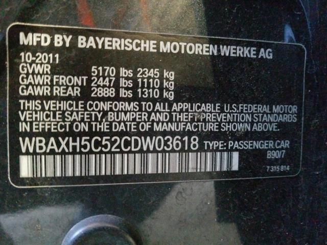 Photo 9 VIN: WBAXH5C52CDW03618 - BMW 528I 