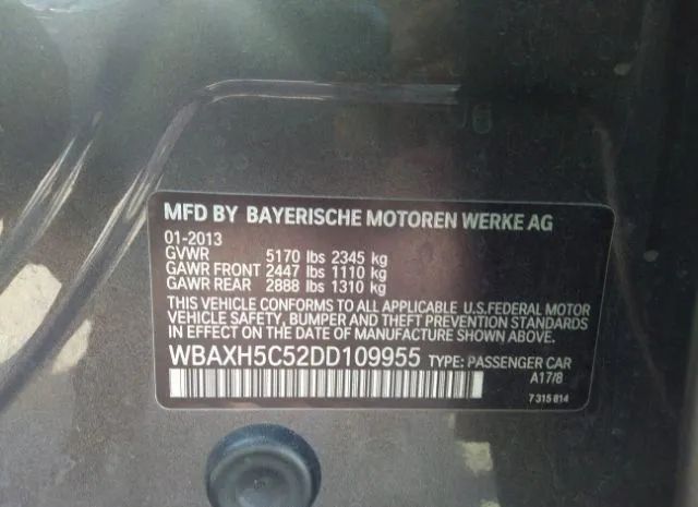 Photo 8 VIN: WBAXH5C52DD109955 - BMW 5ER 