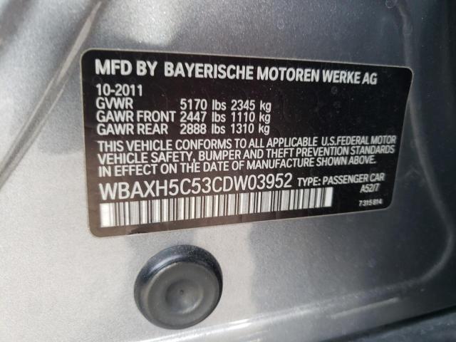 Photo 11 VIN: WBAXH5C53CDW03952 - BMW 5 SERIES 