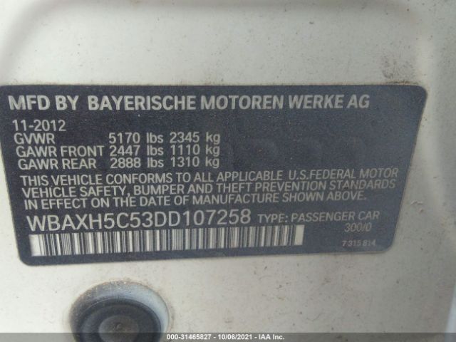 Photo 8 VIN: WBAXH5C53DD107258 - BMW 5 