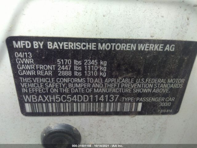 Photo 8 VIN: WBAXH5C54DD114137 - BMW 5 