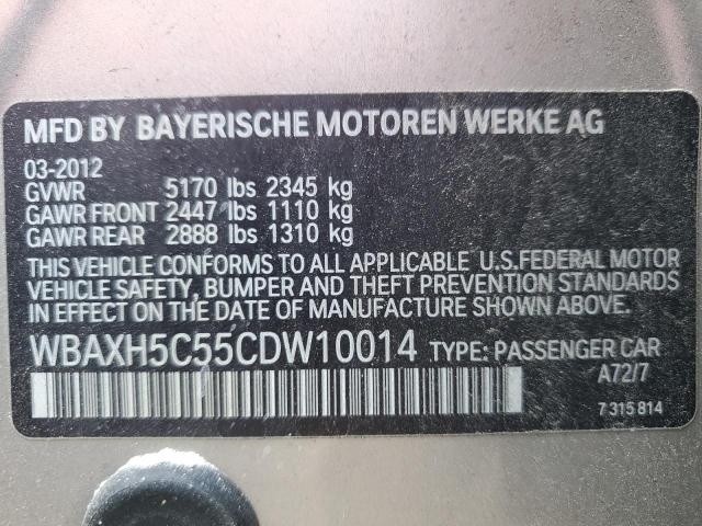 Photo 11 VIN: WBAXH5C55CDW10014 - BMW 5 SERIES 