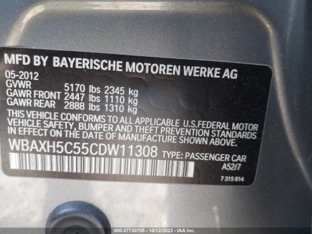 Photo 8 VIN: WBAXH5C55CDW11308 - BMW 528I 