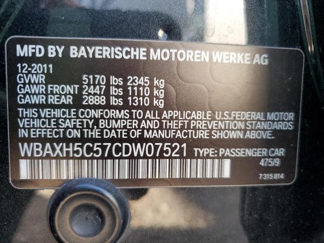 Photo 11 VIN: WBAXH5C57CDW07521 - BMW 5 SERIES 