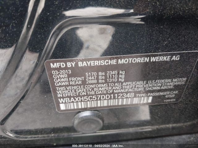 Photo 8 VIN: WBAXH5C57DD112348 - BMW 528I 