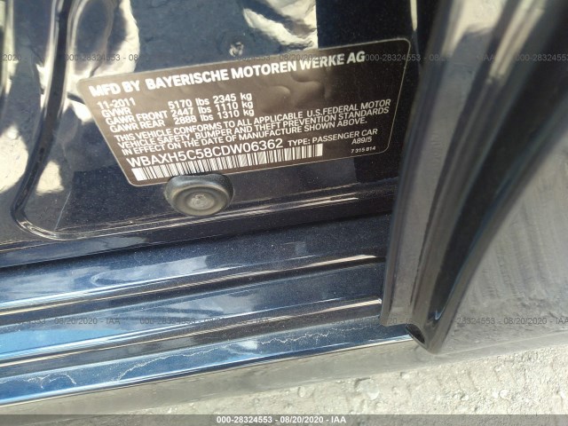 Photo 8 VIN: WBAXH5C58CDW06362 - BMW 5 