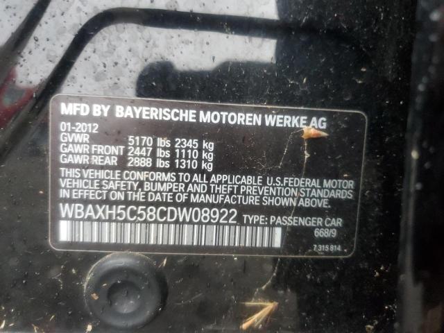 Photo 11 VIN: WBAXH5C58CDW08922 - BMW 5 SERIES 