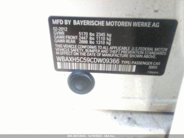 Photo 8 VIN: WBAXH5C59CDW09366 - BMW 528I 