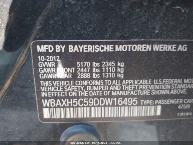 Photo 8 VIN: WBAXH5C59DDW16495 - BMW 528 