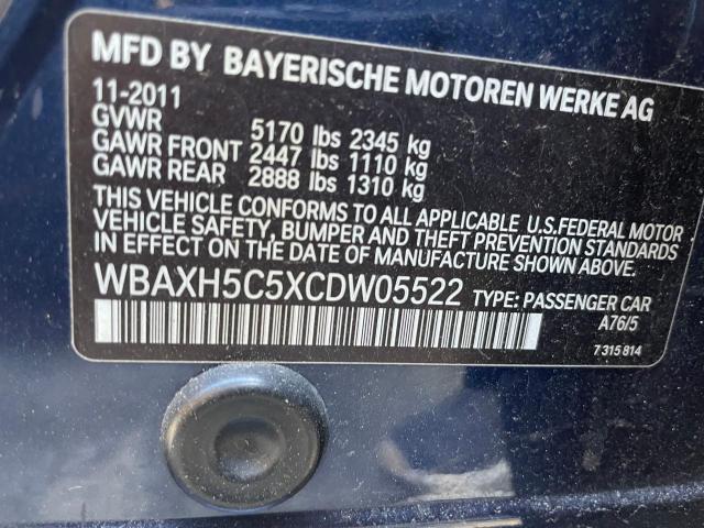 Photo 9 VIN: WBAXH5C5XCDW05522 - BMW 528 XI 