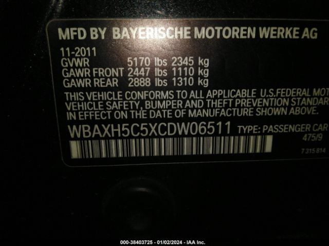 Photo 8 VIN: WBAXH5C5XCDW06511 - BMW 528I 