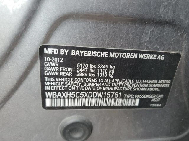 Photo 11 VIN: WBAXH5C5XDDW15761 - BMW 528 XI 